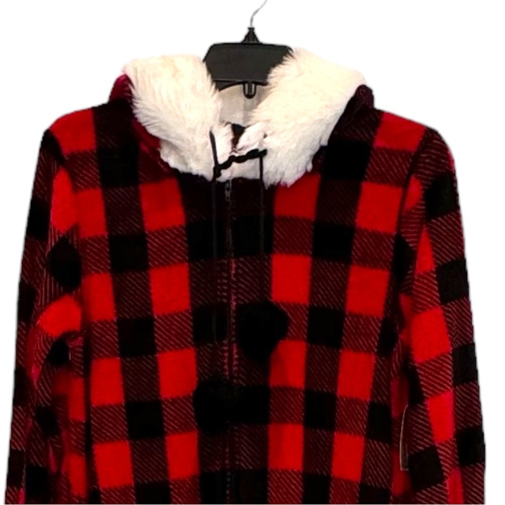 NWT Women's Size Small Plush Union Suit Pajamas with Hood from Secret Treasures